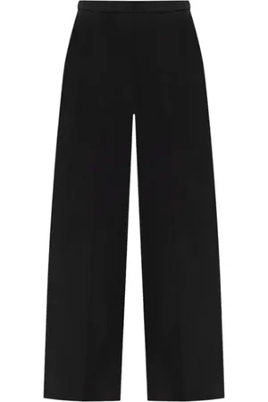 THEORY Bukser, Dame, Sort, L, Silke Loose-Fit Sorte Bukser