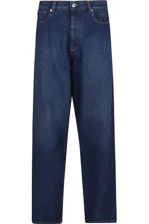 OFF-WHITE Jeans, Herre, Blå, W32, Denim, Løstsiddende Denim Jeans