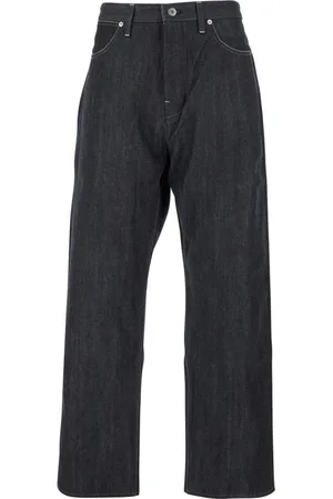 Jil Sander Jeans, Herre, Blå, W34, Denim, Blå Denim Jeans med Logo Patch
