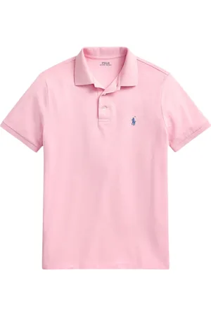 Ralph Lauren Top, Herre, Lyserød, S, Tyl, Custom Slim FIT Stretch Mesh Polo Shirt
