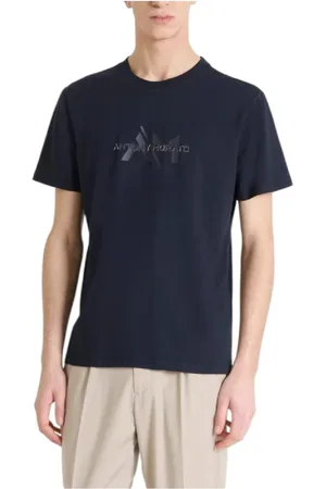 Antony Morato Top, Herre, Blå, M, Bomuld, Marine T-shirt med Brand Logo