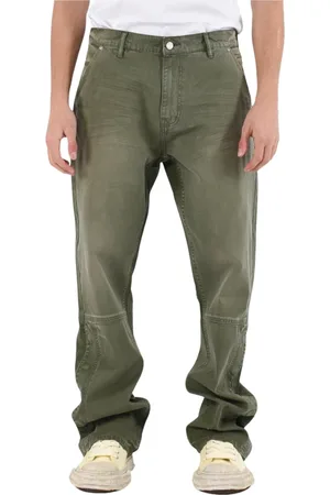 Purple Brand Jeans, Herre, Grøn, W33, Denim, Denim Carpenter Jeans Relaxed Fit