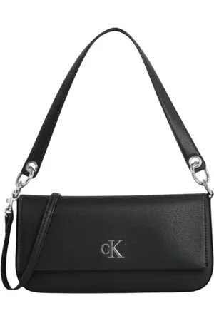 Calvin Klein Taske, Dame, Sort, ONE SIZE, Uld, Monogram Minigran Skuldertaske
