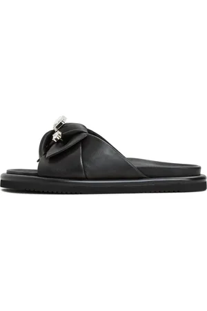 CESARE GASPARI Sko, Dame, Sort, 37 EU, Læder, Platform Slippers Fernanda