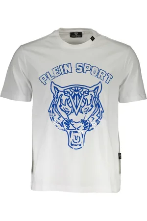 Philipp Plein Top, Herre, Hvid, M, Kortærmet Herre Logo Print T-Shirt