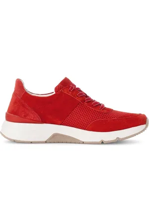 Gabor Sko, Dame, Rød, 36 EU, Rød Walking Sneaker - Rollingsoft Sensitive
