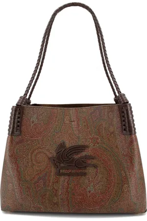 Etro Taske, Dame, Brun, ONE SIZE, Bomuld, Ikonsk spandetaske med paisley-print