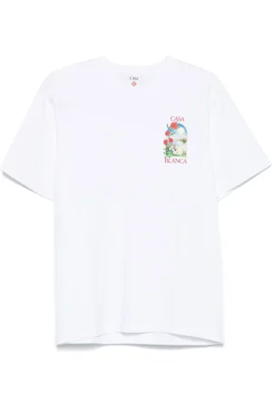 Casablanca Top, Herre, Hvid, S, Uld, Hvide T-shirts og Polos med Logo Print