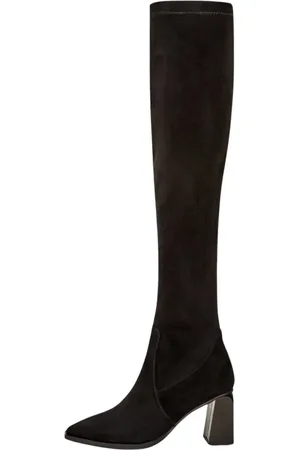 CESARE GASPARI Sko, Dame, Sort, 39 EU, Suede, Suede Chic Over-the-Knee Støvler