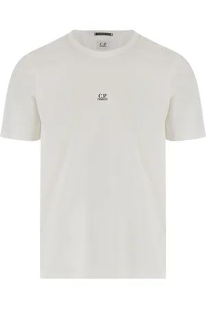 C.P. Company Top, Herre, Hvid, S, Bomuld, Bomuld Jersey Crew Neck T-shirt