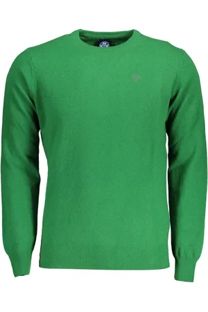 North Sails Strik, Herre, Grøn, S, Uld, Grøn Langærmet Broderet Sweater