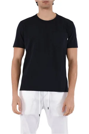 Dondup Top, Herre, Blå, L, Bomuld, Jersey T-shirt med lomme