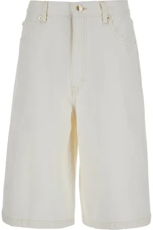Frame Shorts, Dame, Hvid, W25, Denim, Hvid Denim Boy Shorts med Bælte