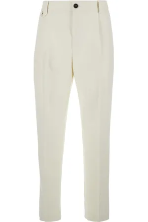 Jacquemus Bukser, Herre, Hvid, XL, Bomuld, Hvide bomuld bukser med knaplukning