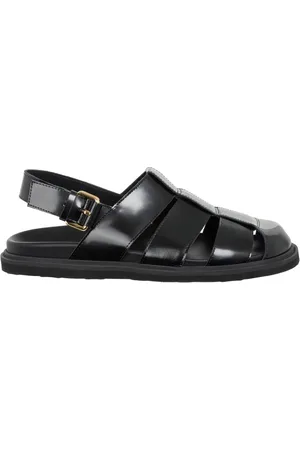 Moschino Sko, Herre, Sort, 41 EU, Læder, Justerbare Stropper Sporty Sandaler Enkel Mønster