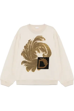 DRIES VAN NOTEN Sweathshirts & Hoodies, Herre, , S, Grafisk Print Crew Neck T-shirt