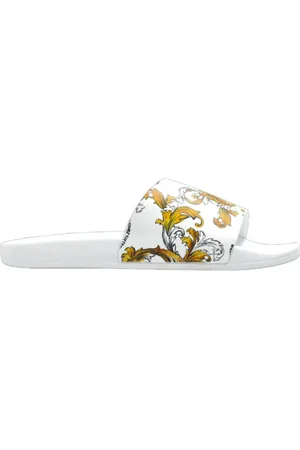 VERSACE Sko, Herre, Hvid, 43 EU, Hvide Slide Sandaler - Fondo
