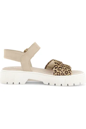 Gabor Sko, Dame, Brun, 38 EU, Leopard Print Kvinders Sandal - Brun