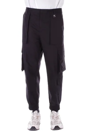 John Richmond Bukser, Herre, Sort, L, Bomuld, Sort Logo Front Zip Bukser