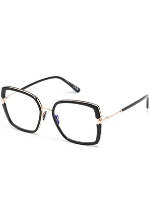 Tom Ford Tilbehør, unisex, Sort, ONE SIZE, Uld, Elegant Firkantet Briller Tf5985
