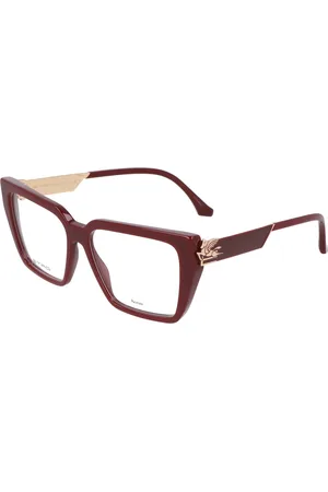 Etro Tilbehør, unisex, Rød, 54 MM, Firkantet stel briller forny din stil