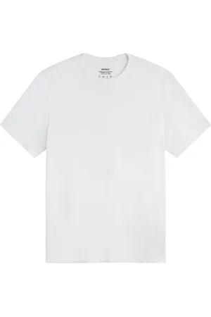 ECOALF Top, Herre, Hvid, M, Hvid T-shirt med Søjlemønster