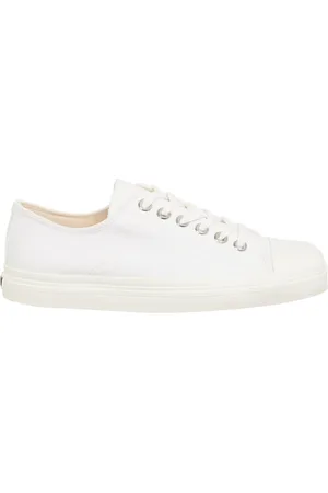 Moschino Sko, Dame, Hvid, 40 EU, Enkle Edge Sneakers med Snørelukning