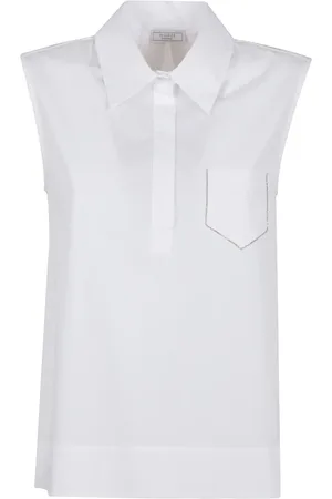 PESERICO SIGN Top, Dame, Hvid, S, Uld, Stilfuld Top Kollektion til Kvinder