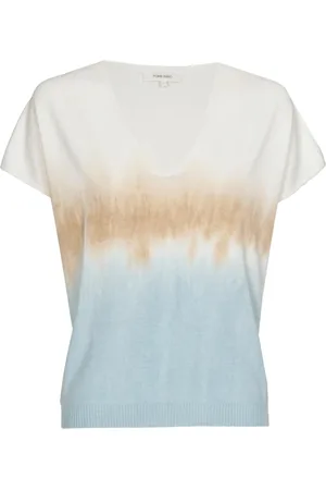 Marie Méro Strik, Dame, Flerfarvet, XL, Dégradé V-Neck Pullover
