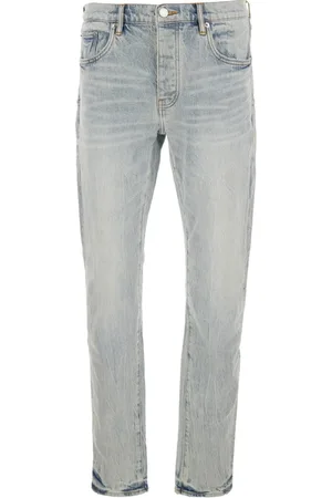 Purple Brand Jeans, Herre, Blå, W30, Denim, Lysblå Denim Jeans med Logopatch
