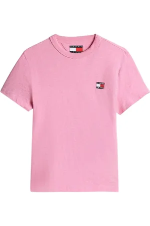 Tommy Hilfiger Top, Dame, Lyserød, M, Bomuld, Casual Reg Badge T-shirt