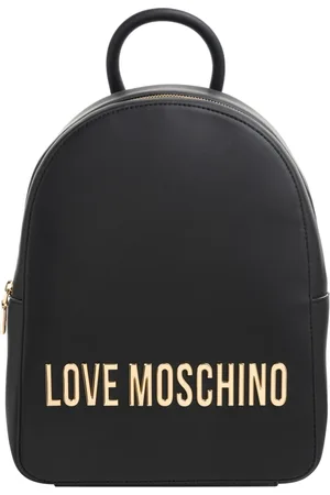 Moschino Taske, Dame, Sort, ONE SIZE, Uld, Stilfuld bogstavrygsæk med logo
