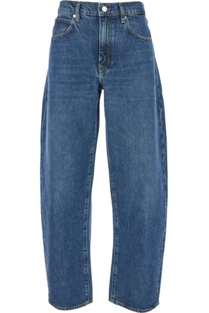 Frame Jeans, Dame, Blå, W28, Denim, Blå Denim Lavtaljet Bæltestrop Jeans