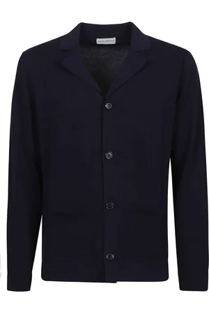 BALLANTYNE Strik, Herre, Blå, XL, Bomuld, Cardigans