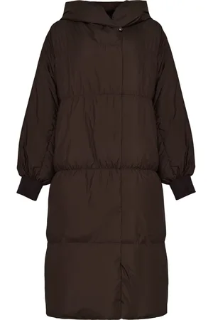 CESARE GASPARI Frakke, Dame, Brun, S, Uld, Oversized Puffer Coat - Chocolate