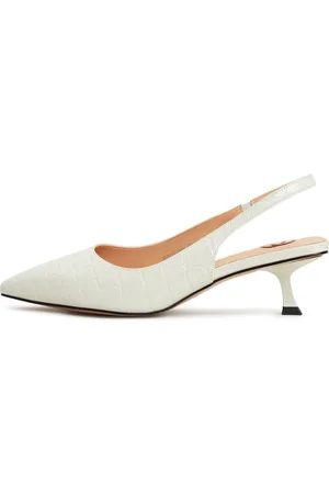 CESARE GASPARI Sko, Dame, Hvid, 38 EU, Læder, Stiletto Hælede Pumps Eli - Off