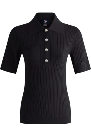 Fusalp Strik, Dame, Sort, XL, Uld, Vera Kortærmet Poloskjorte
