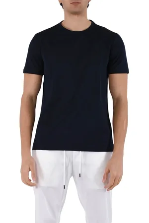 Dondup Top, Herre, Blå, S, Bomuld, Jersey T-shirt med slim fit
