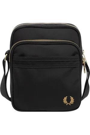 Fred Perry Taske, Herre, Sort, ONE SIZE, Uld, Stilfuld Crossbody Taske med Justerbar Rem