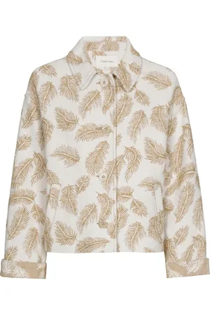 Marie Méro Jakke, Dame, Flerfarvet, 2XL, Bomuld, Blomstret Bomuldsjakke
