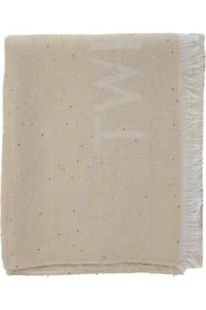 Twin-Set Tilbehør, Dame, , ONE SIZE, Sequin Tørklæde med Logo