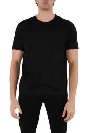 Dondup Top, Herre, Sort, 2XL, Bomuld, Jersey T-shirt med slim fit