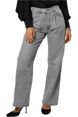H2O Jeans, Dame, Grå, W30, Bomuld, Bred Ben Jeans