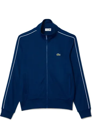 Lacoste Sweathshirts & Hoodies, Herre, Blå, S, Bomuld, Paris Pique Track Jacket Blå