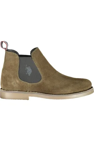 U.S. Polo Assn. Sko, Herre, Grøn, 46 EU, Grøn Herre Støvle Elastisk Detalje