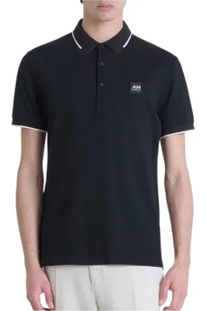 Antony Morato Top, Herre, Sort, L, Bomuld, Elegant Bomuldspolo