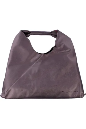 Manila Grace Taske, Dame, Grå, ONE SIZE, Uld, Stilfuld Logo Front Clip Taske