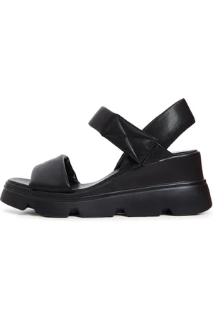CESARE GASPARI Sko, Dame, Sort, 36 EU, Læder, Læder Urban Platform Sandaler