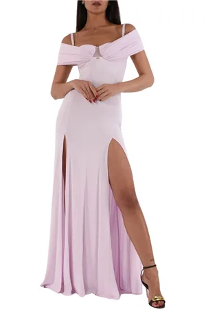 Elisabetta Franchi Kjole, Dame, Lyserød, 2XL, Uld, Jersey Crêpe Korsetkjole med Draperede Skuldre