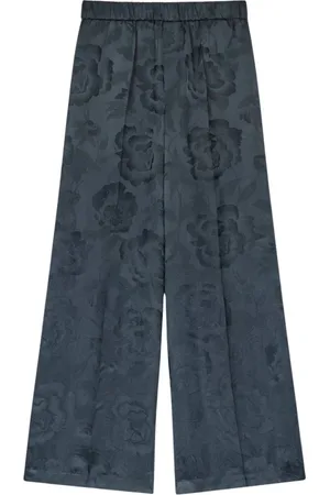 Kenzo Bukser, Dame, Sort, S, Uld, Peonies Jacquard Bukser Sort